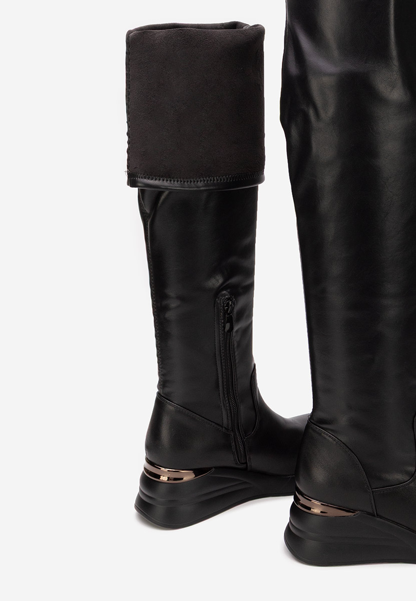 Čiizme iznad koljena Janisia crno