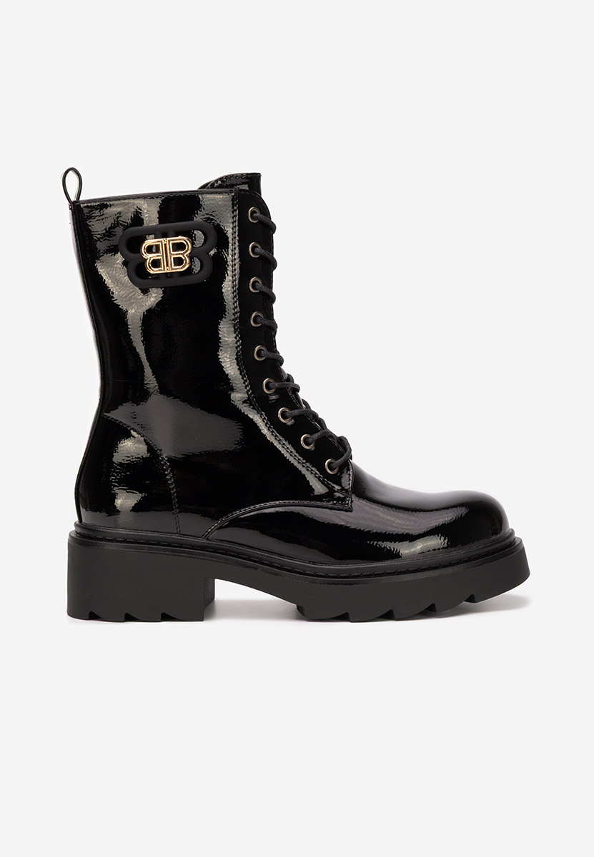 Ženske gležnjače na vezanje Bettina crno