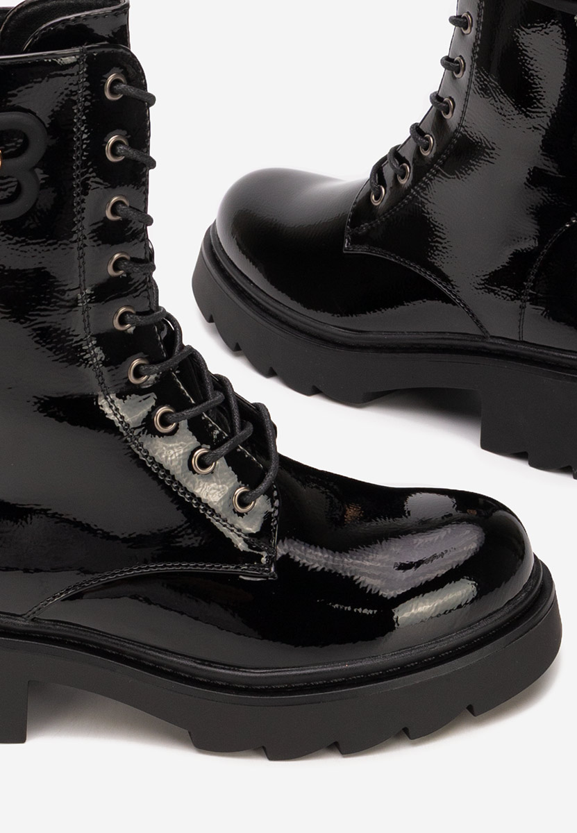 Ženske gležnjače na vezanje Bettina crno