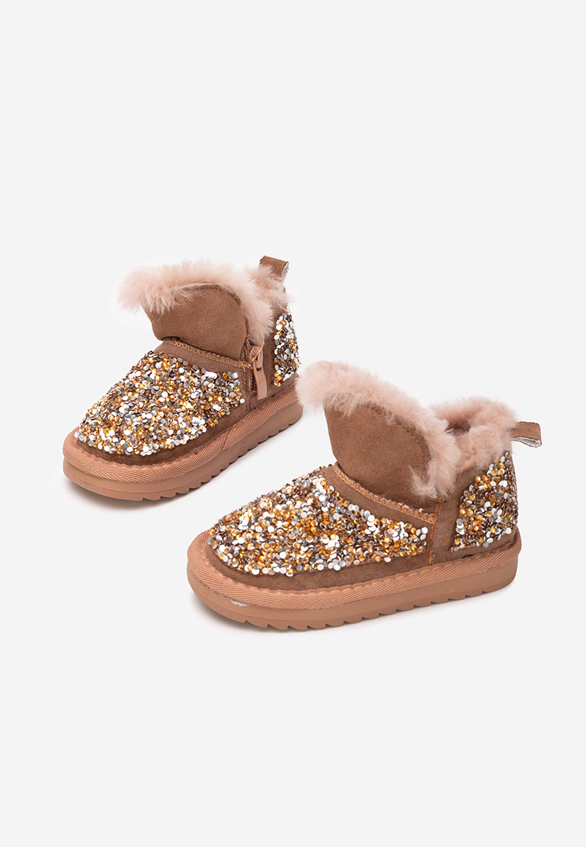 Gležnjače za djevojčice Semida braon