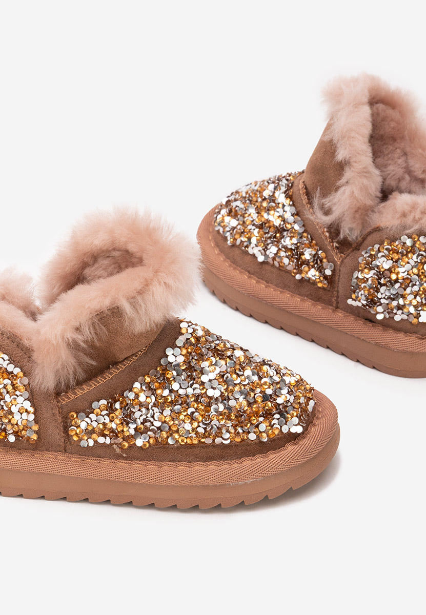 Gležnjače za djevojčice Semida braon