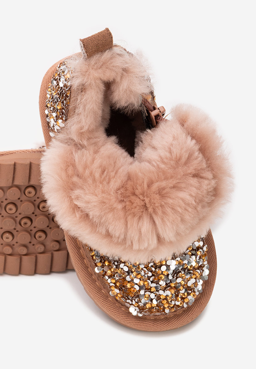 Gležnjače za djevojčice Semida braon