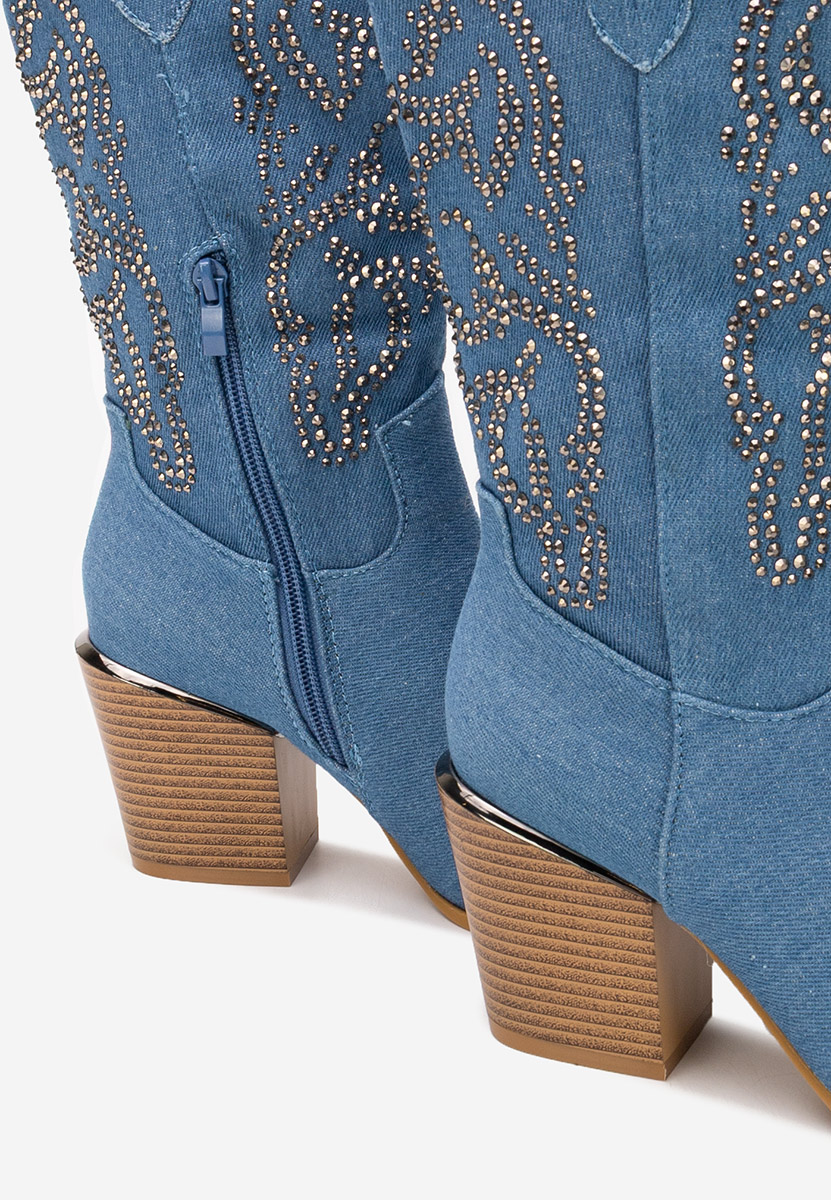 čizme kaubojke Ysrana V2 denim