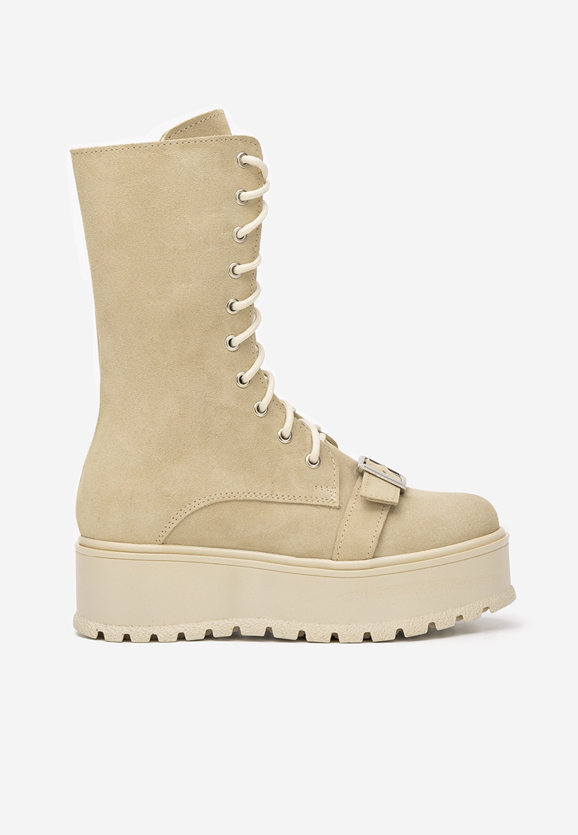 Kožne ženske gležnjače Sorelia bež