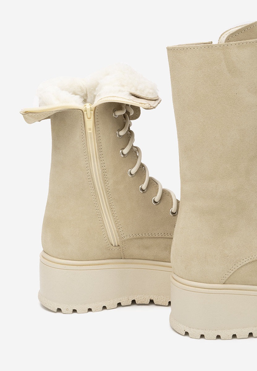 Kožne ženske gležnjače Sorelia bež