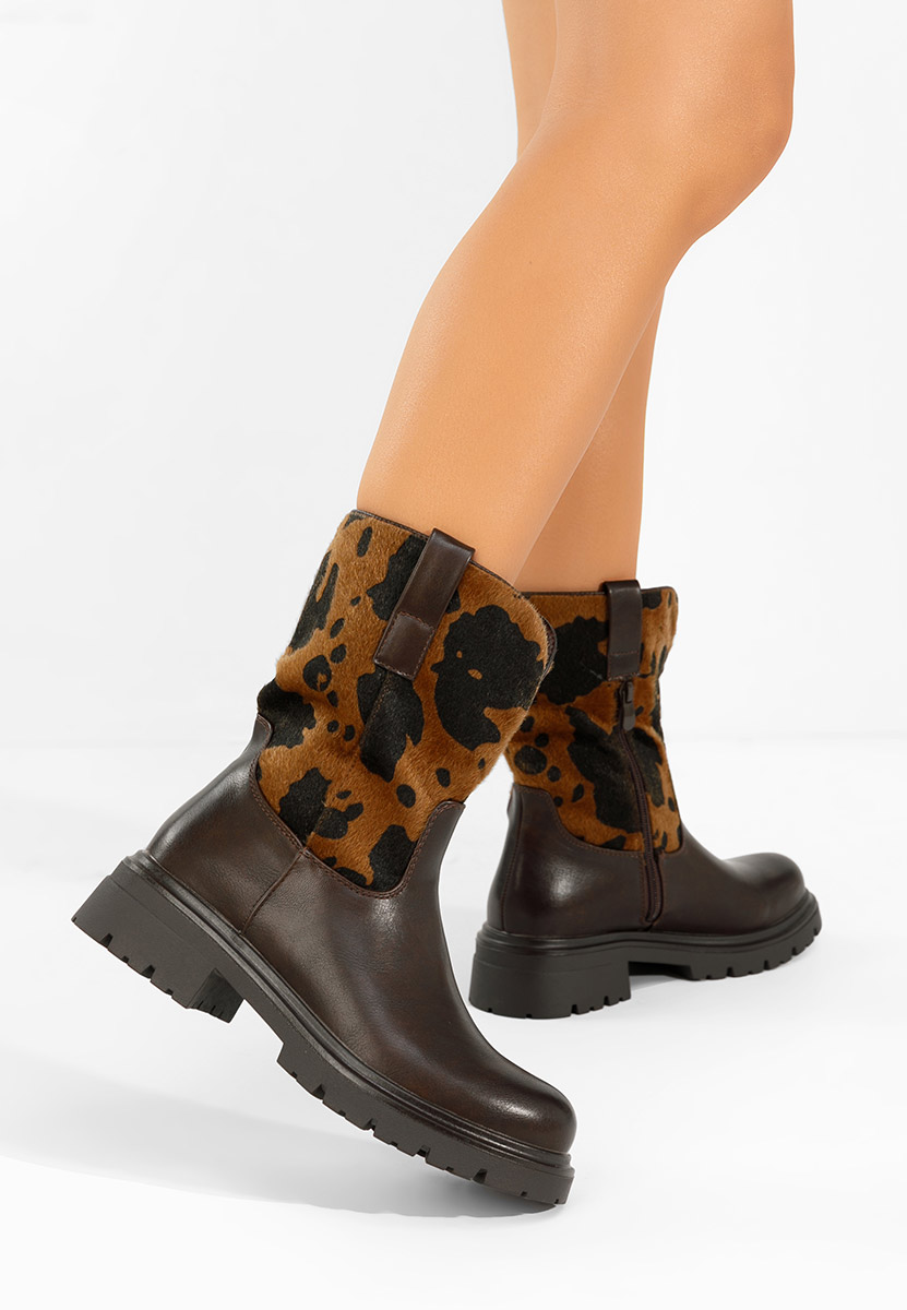 Ženske gležnjače Ediana braon