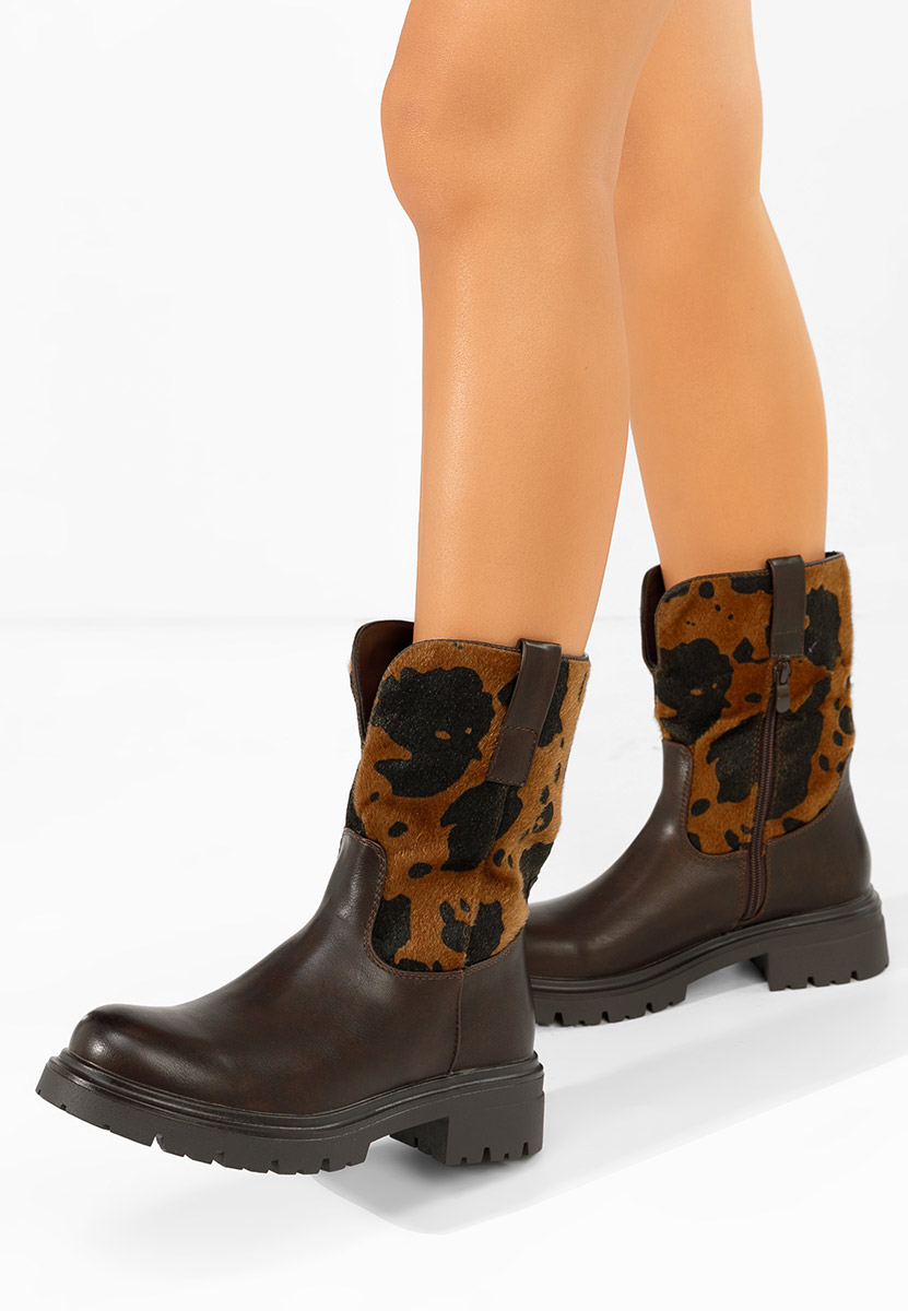 Ženske gležnjače Ediana braon