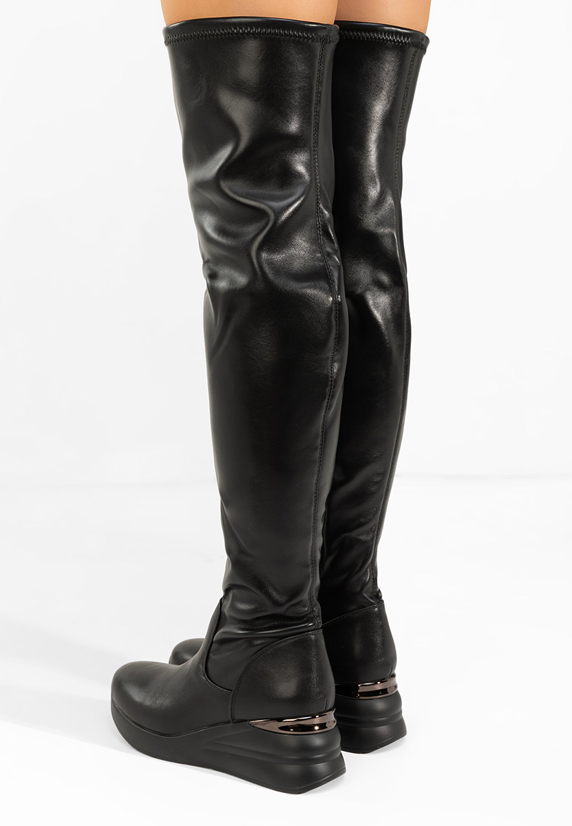 Čiizme iznad koljena Janisia crno