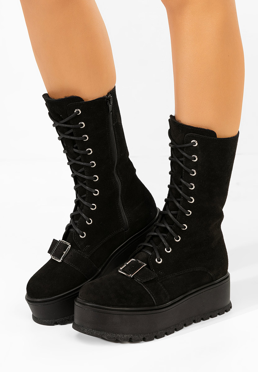 Kožne ženske gležnjače Sorelia v2 crno