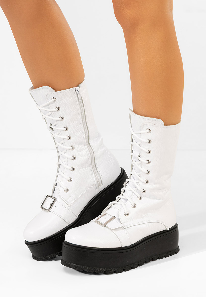 Kožne ženske gležnjače Sorelia bijele