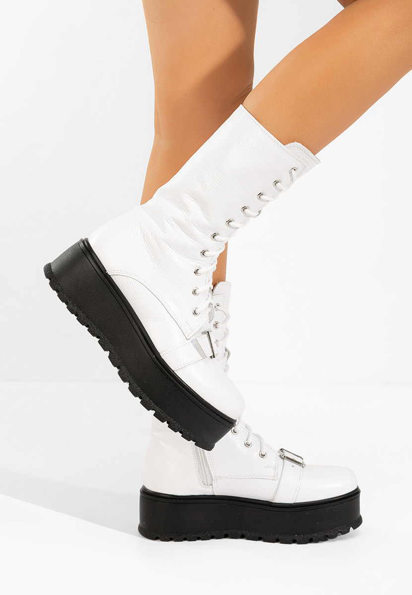 Kožne ženske gležnjače Sorelia bijele