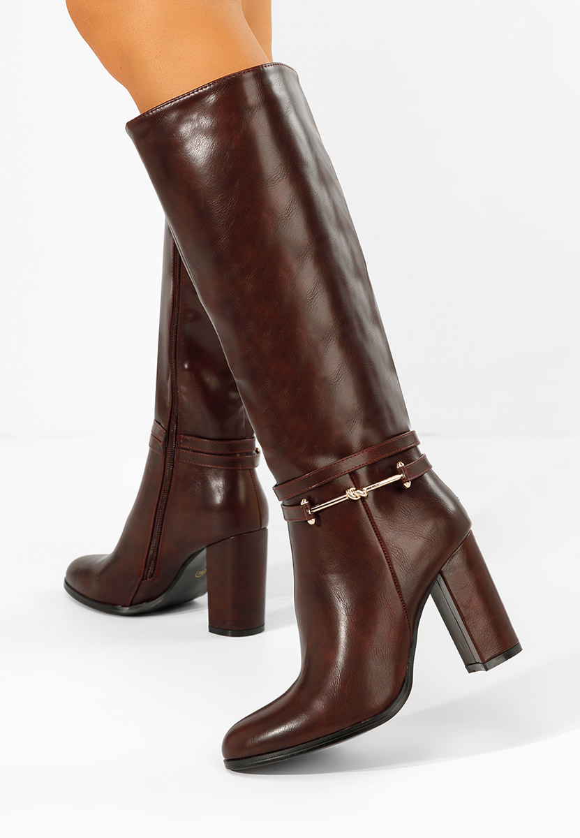 Čizmice na blok petu Dresara granat