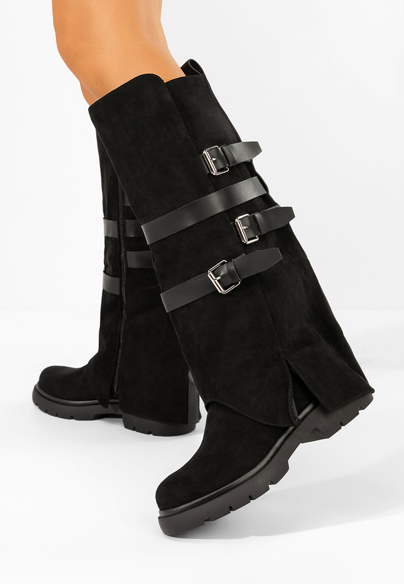 Ravne čizme Rovira crno