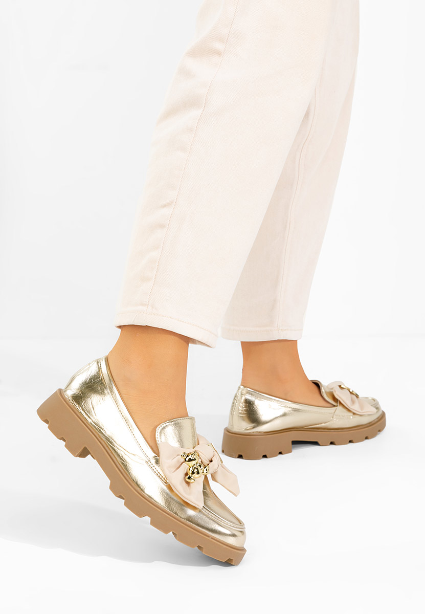 Mokasinke ženske Desana zlatno