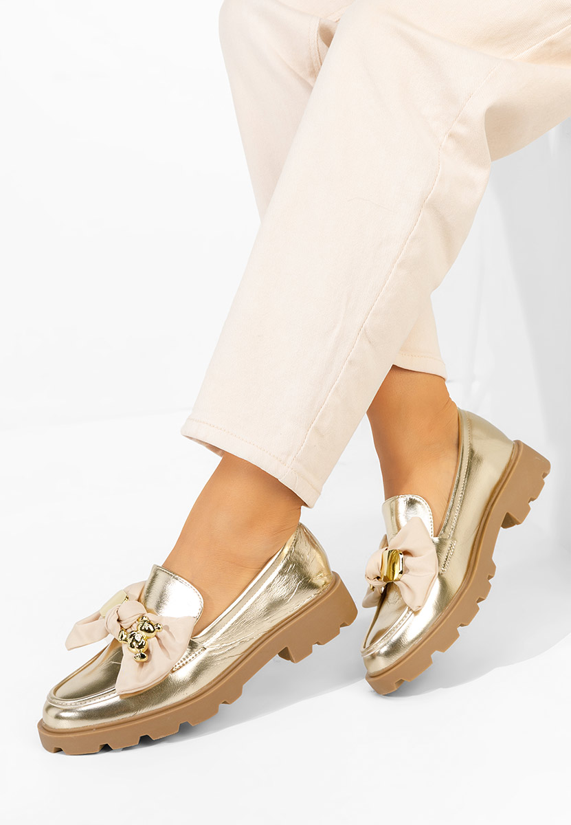 Mokasinke ženske Desana zlatno