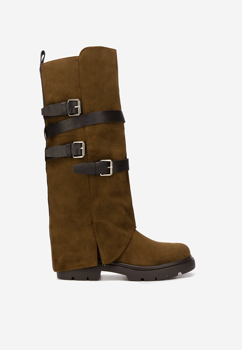 Ravne čizme Rovira braon