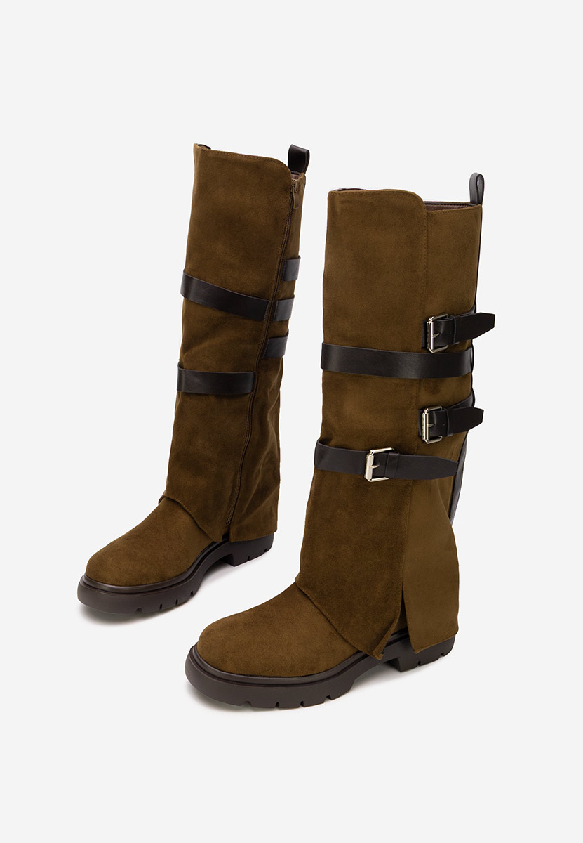 Ravne čizme Rovira braon