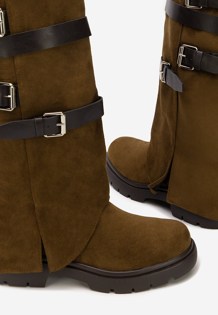 Ravne čizme Rovira braon