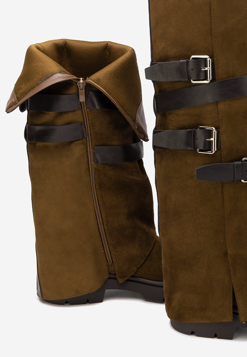 Ravne čizme Rovira braon