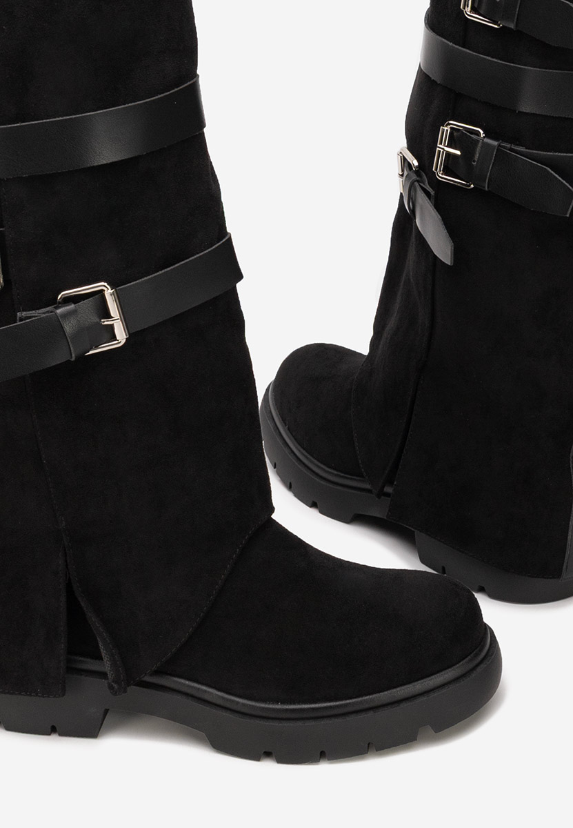 Ravne čizme Rovira crno