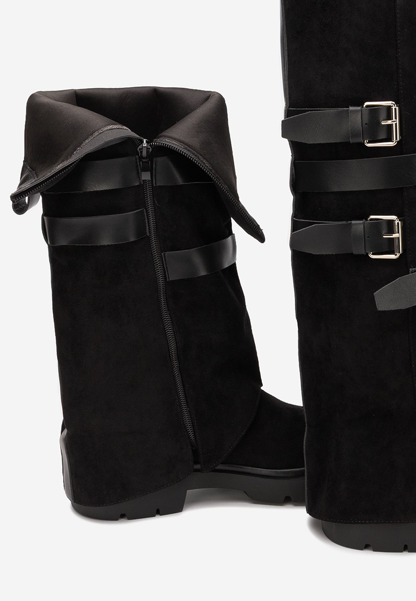 Ravne čizme Rovira crno