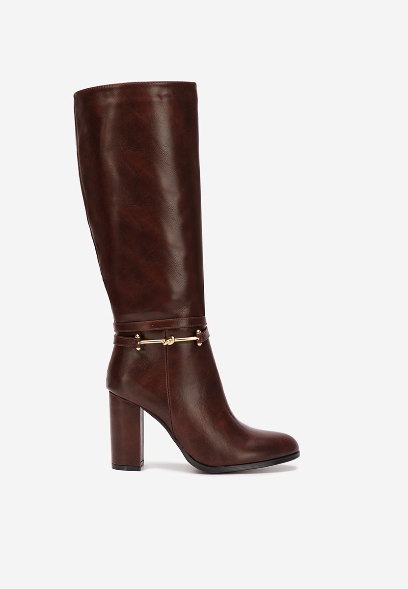 Čizmice na blok petu Dresara granat