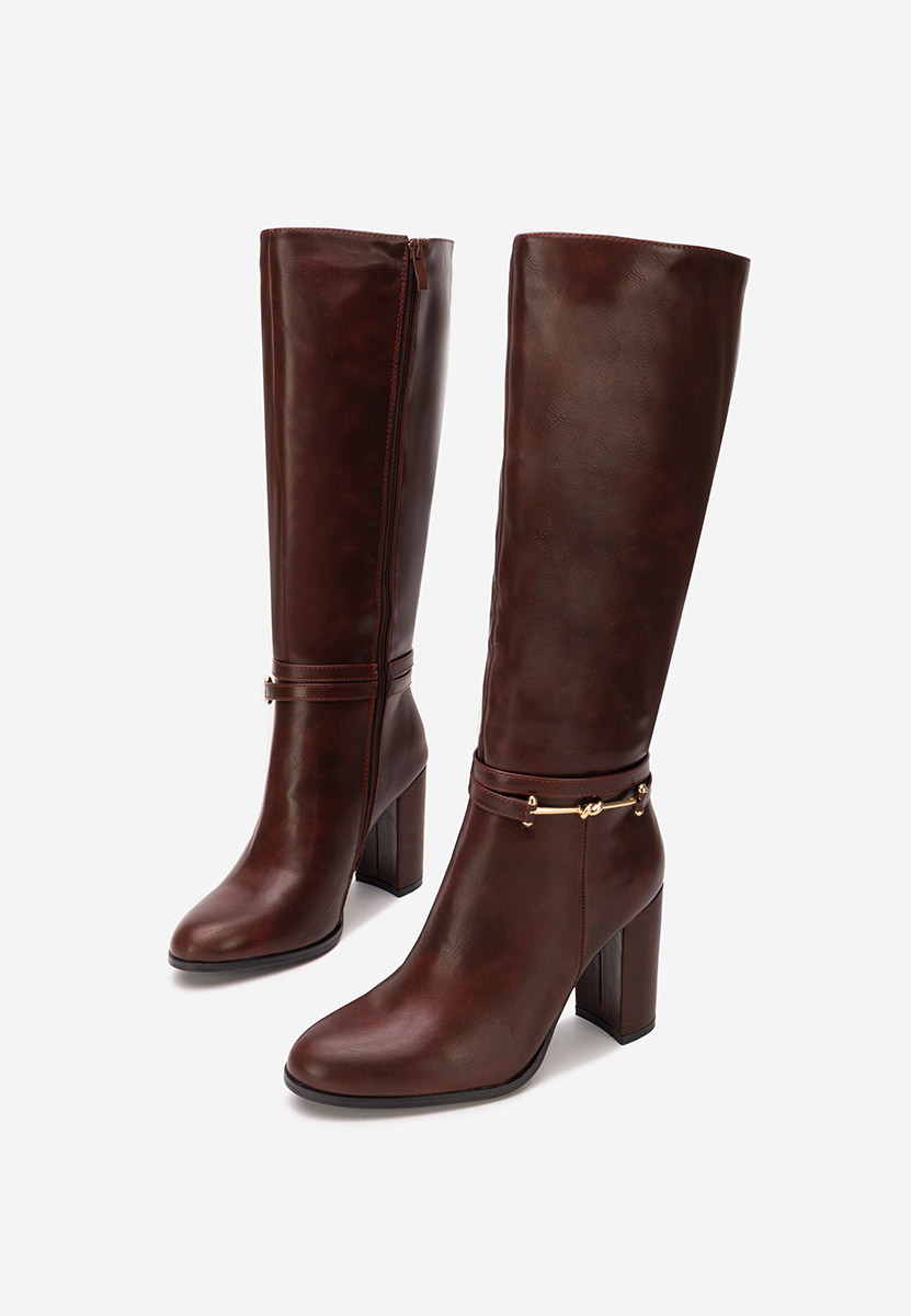 Čizmice na blok petu Dresara granat