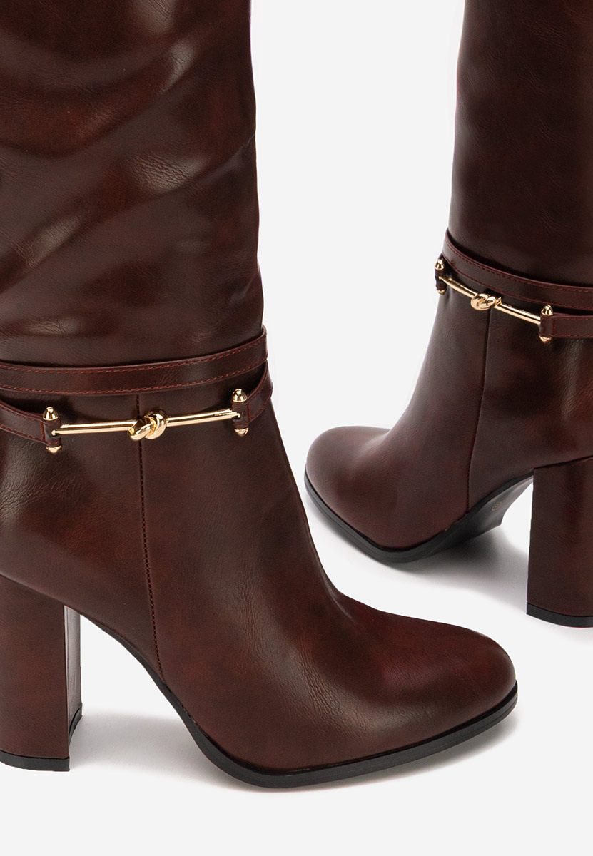 Čizmice na blok petu Dresara granat