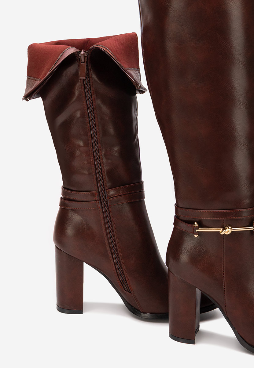 Čizmice na blok petu Dresara granat