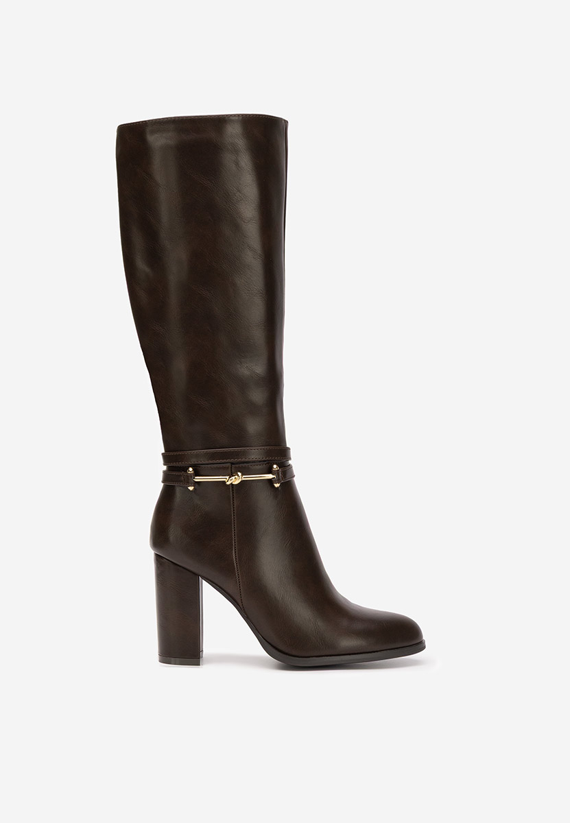 Čizmice na blok petu Dresara braon