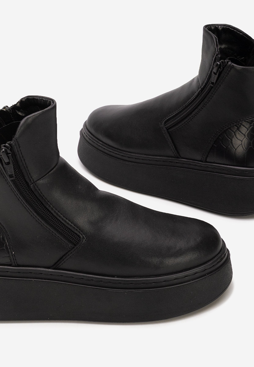 Kožne ženske gležnjače Andiora V2 crno