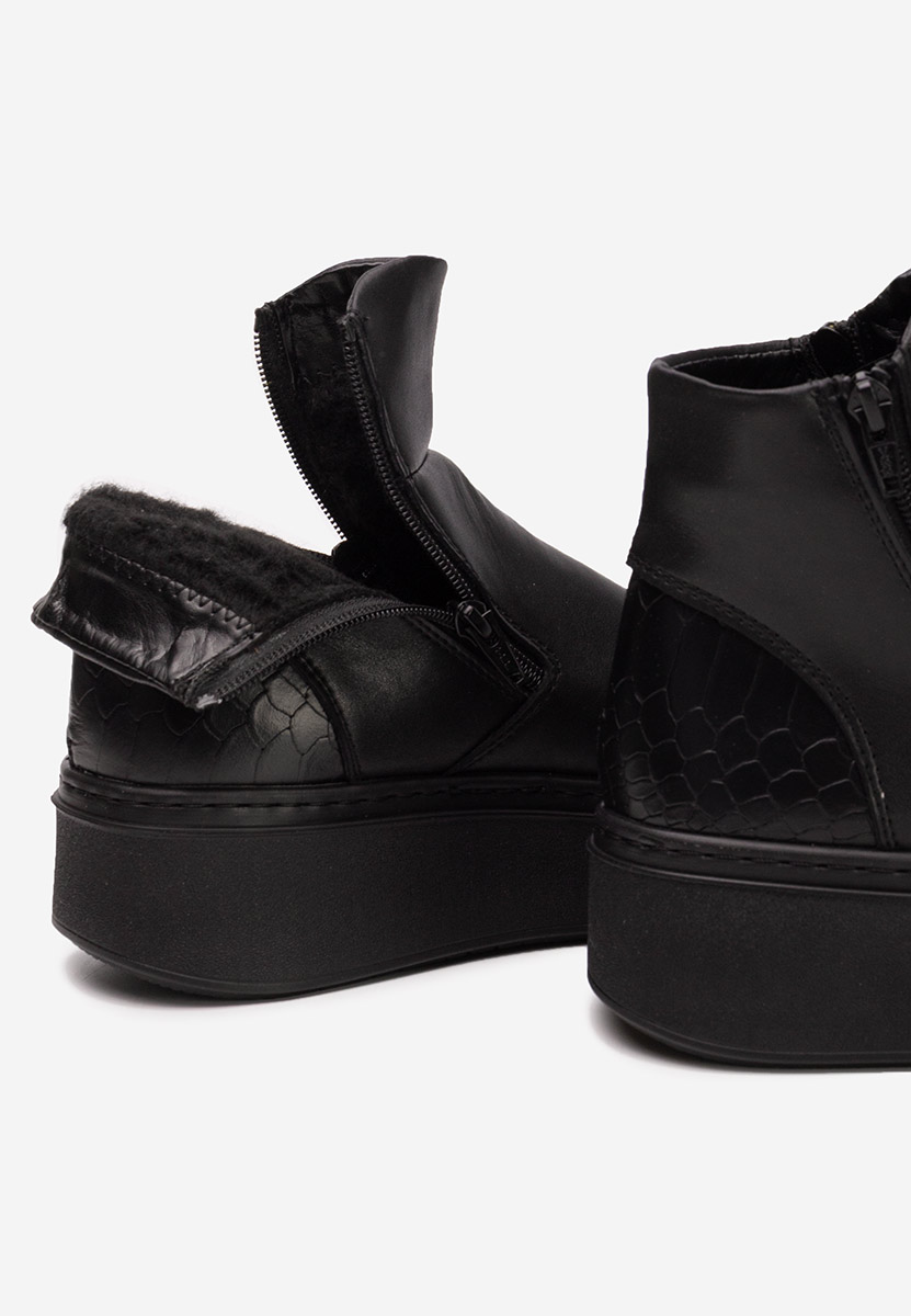 Kožne ženske gležnjače Andiora V2 crno