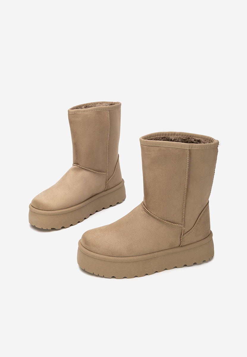 Čizme s platformom Luisana kaki