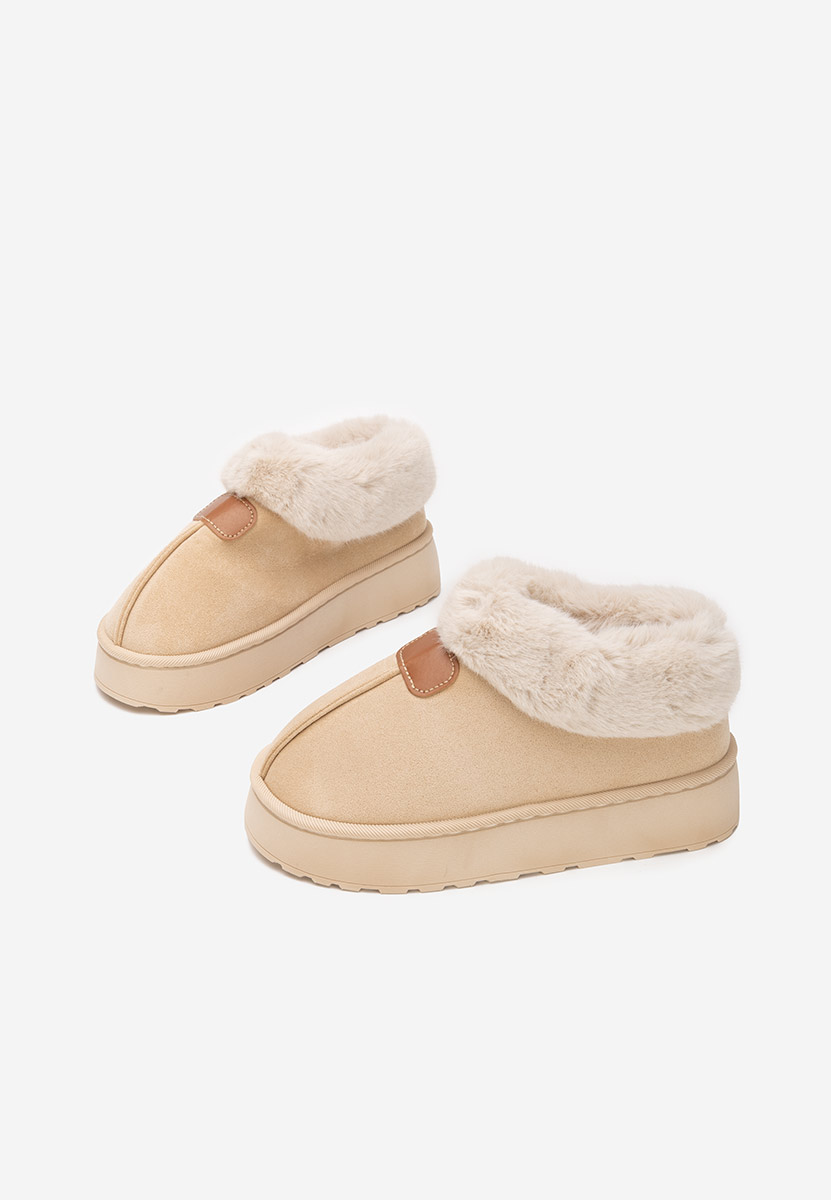 Gležnjače s platformom Elarva bež