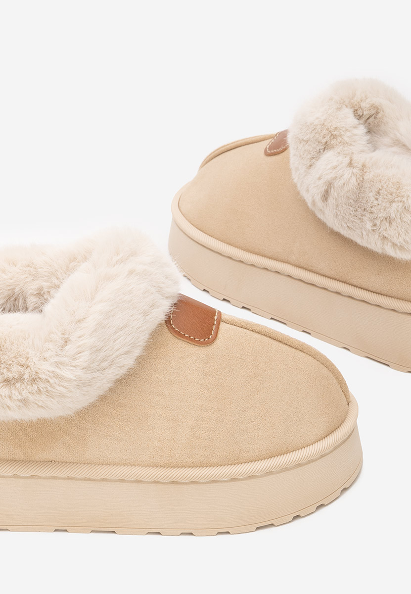 Gležnjače s platformom Elarva bež