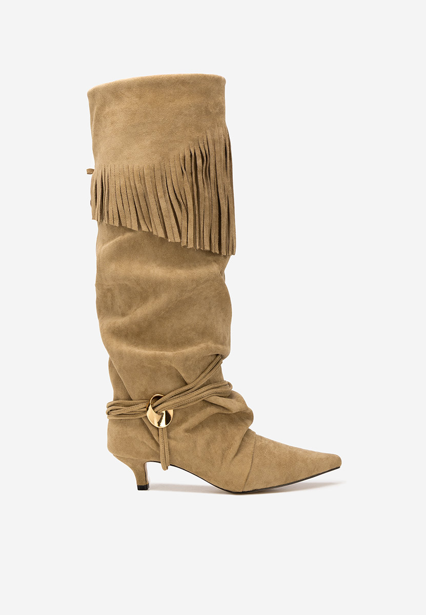 Čizme do koljena Marcela kaki