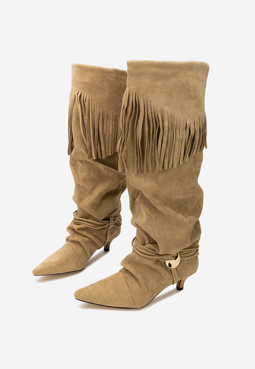 Čizme do koljena Marcela kaki