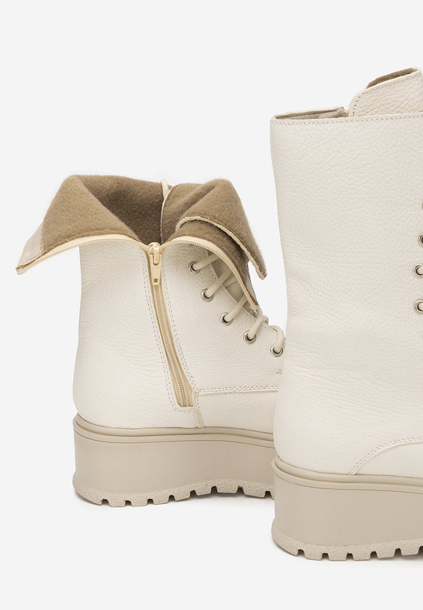 Kožne ženske gležnjače Sorelia V2 bež