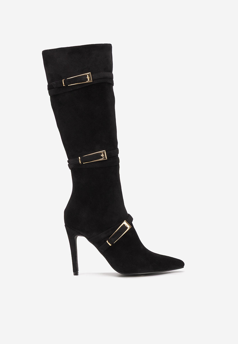 Čizme s visoku petu Ernesia crno