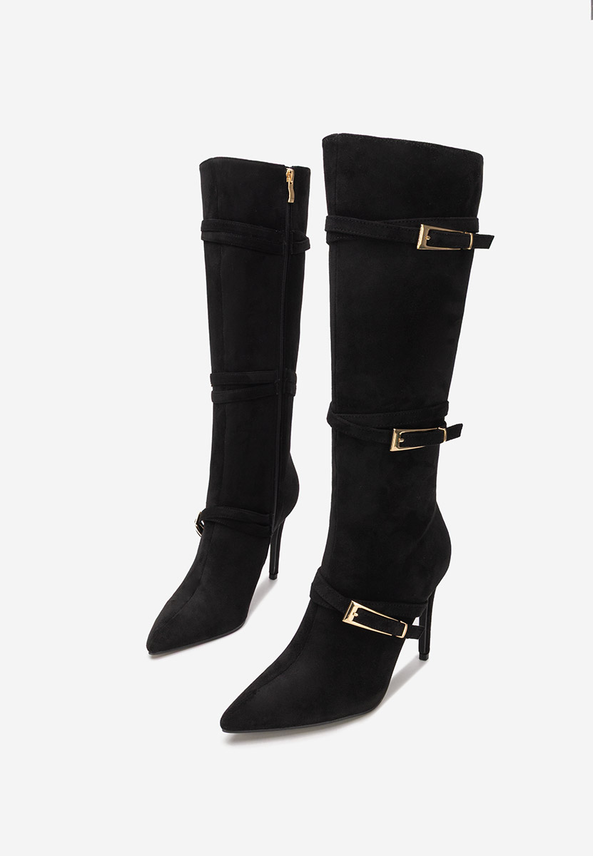 Čizme s visoku petu Ernesia crno