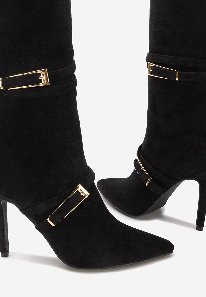 Čizme s visoku petu Ernesia crno