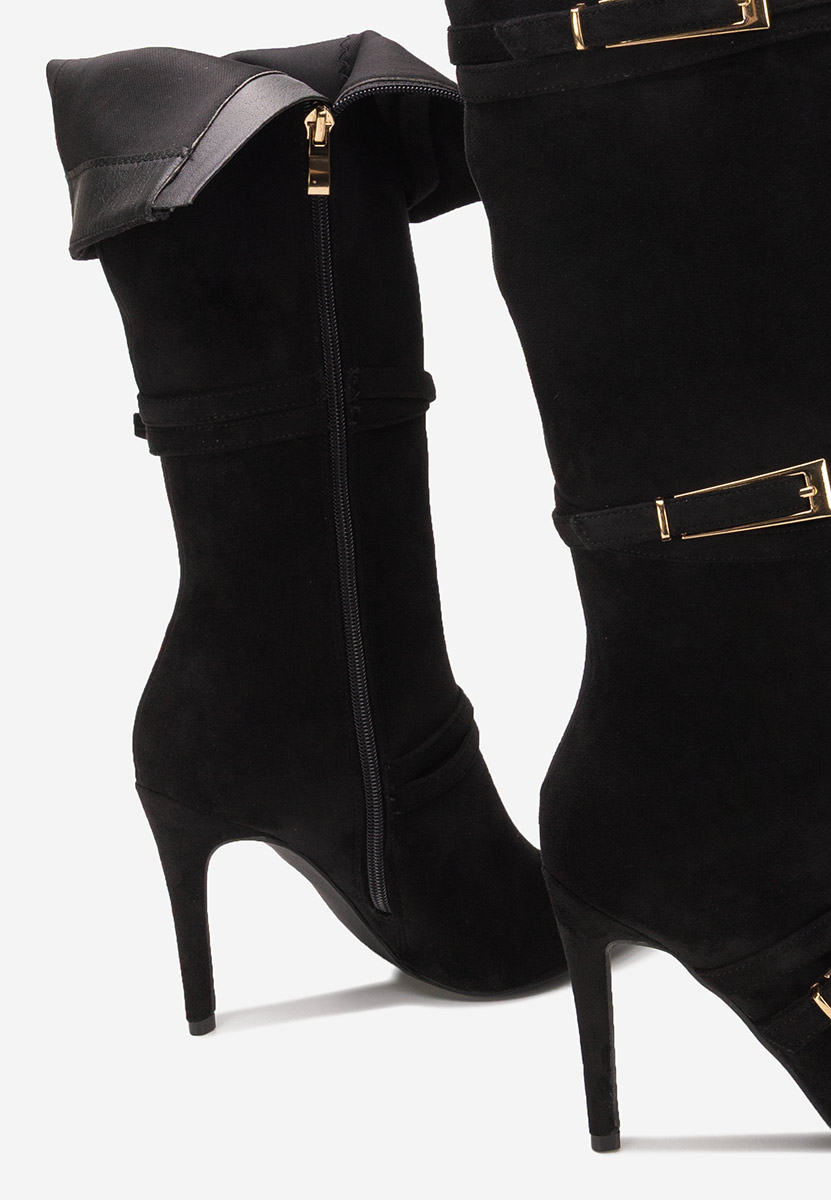 Čizme s visoku petu Ernesia crno