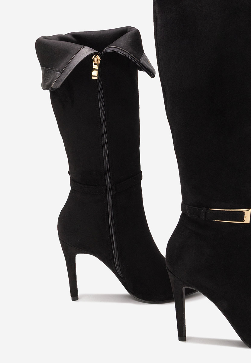 Čizme s visoku petu Narcisia crno