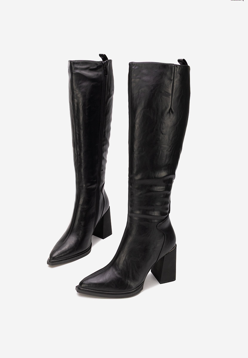 Čizmice na blok petu Ricardia crno