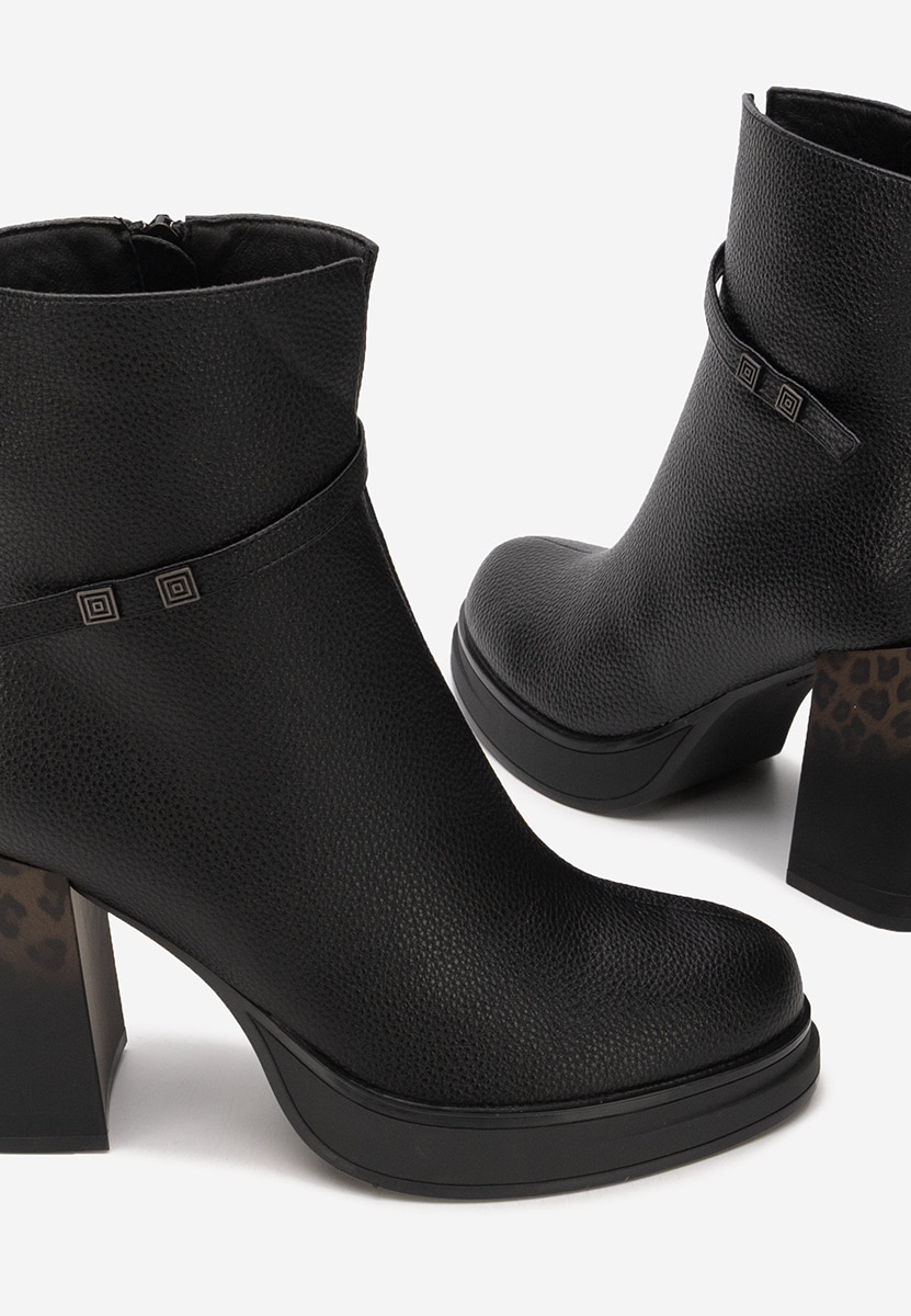 Gležnjače na block petu Rannia V2 crno