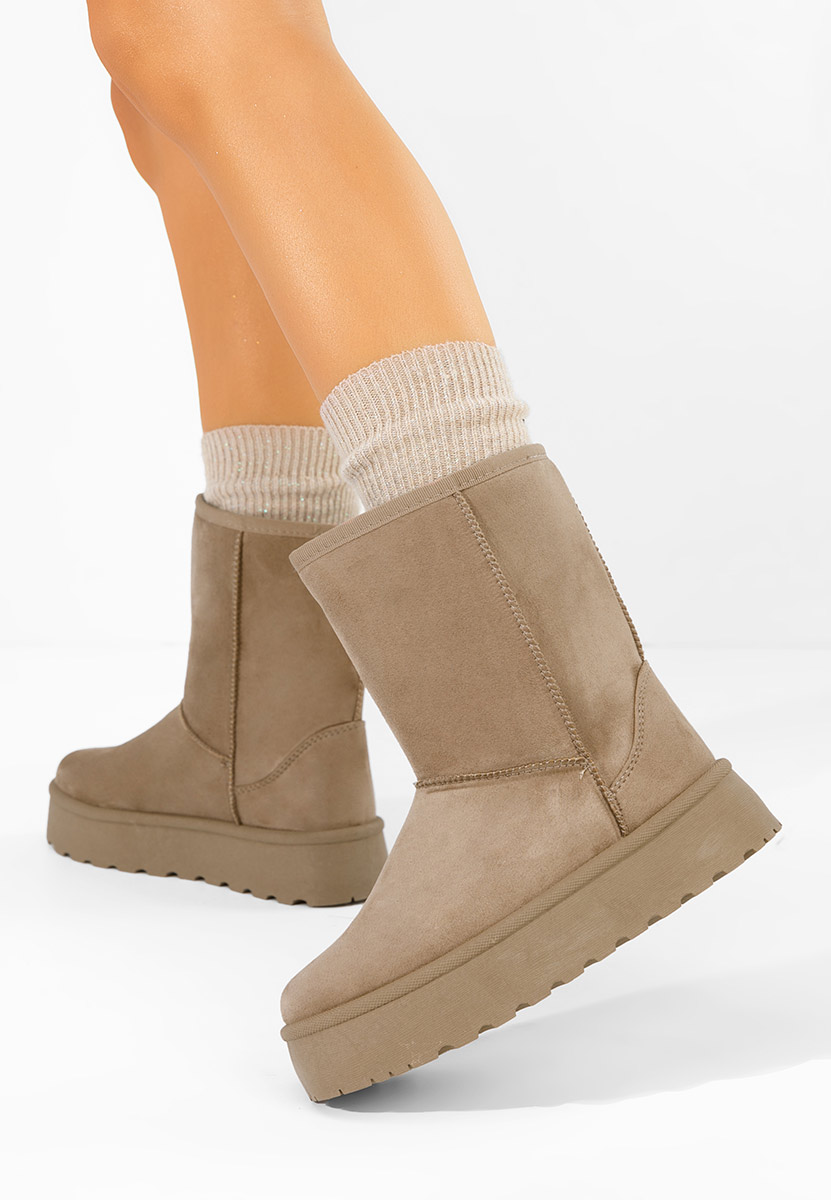 Čizme s platformom Luisana kaki