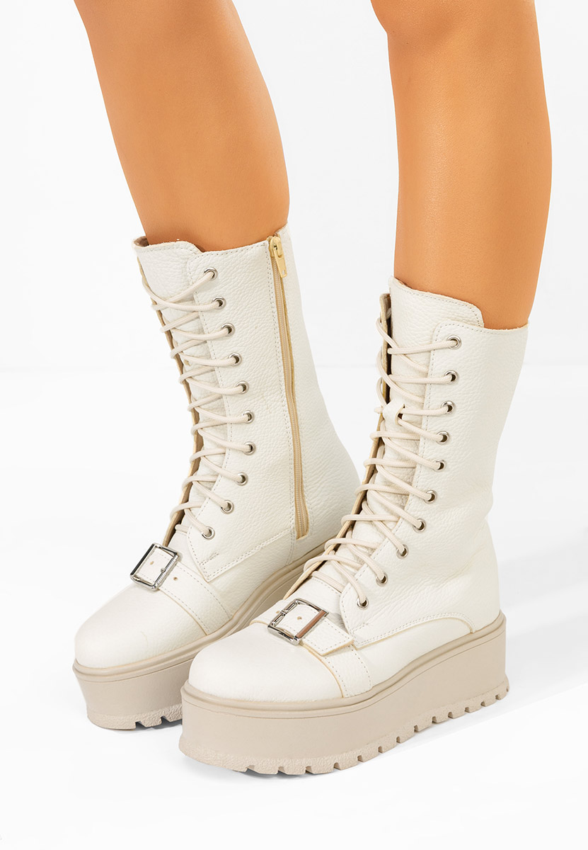 Kožne ženske gležnjače Sorelia V2 bež