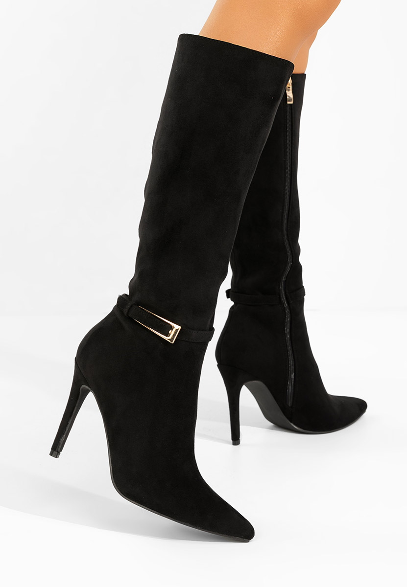 Čizme s visoku petu Narcisia crno