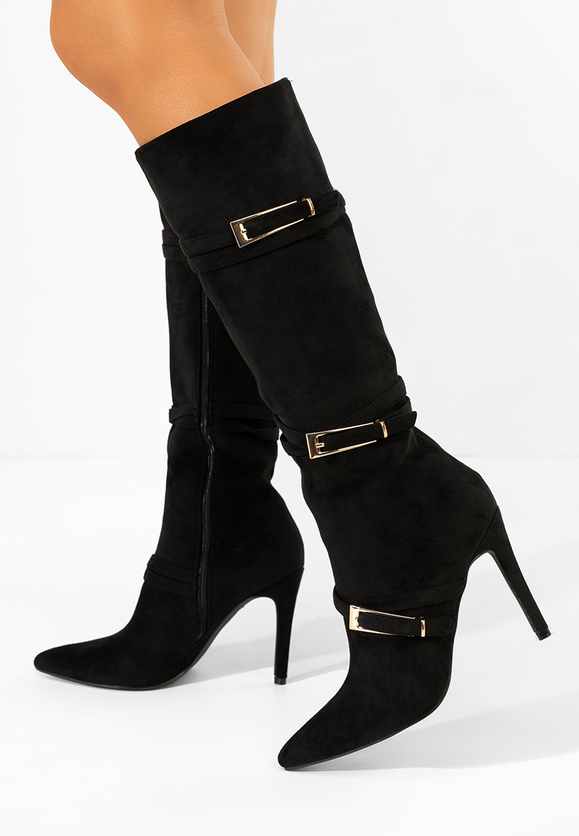 Čizme s visoku petu Ernesia crno