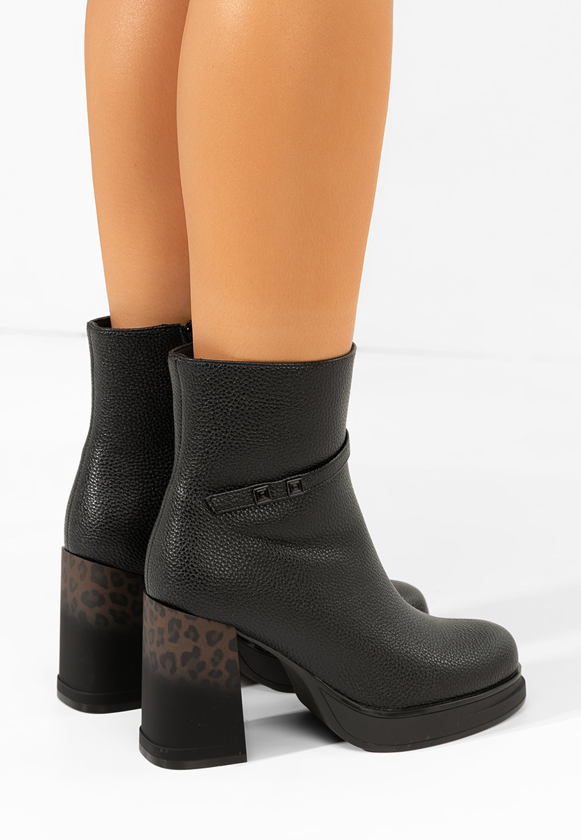 Gležnjače na block petu Rannia V2 crno